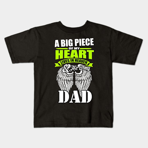 Heaven Dad Kids T-Shirt by D3monic